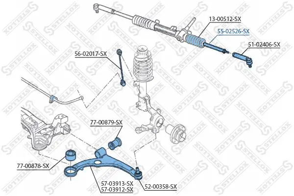 Handler.Part Tie rod axle joint Stellox 5502526SX 2