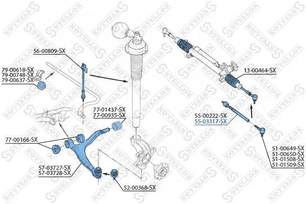 Handler.Part Tie rod axle joint Stellox 5503317SX 2