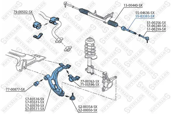 Handler.Part Tie rod axle joint Stellox 5503383SX 2