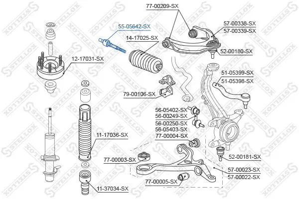 Handler.Part Tie rod axle joint Stellox 5505642SX 2