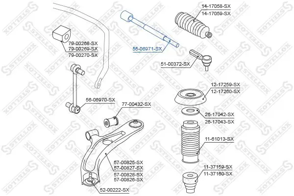 Handler.Part Tie rod axle joint Stellox 5506971SX 2