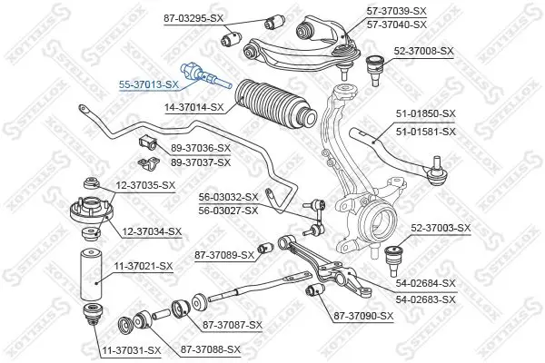 Handler.Part Tie rod axle joint Stellox 5537013SX 2