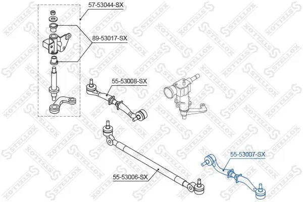 Handler.Part Centre rod assembly Stellox 5553007SX 2