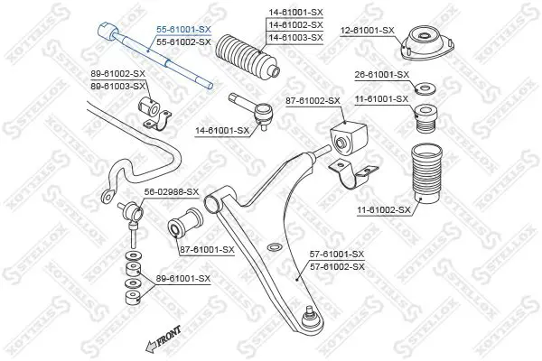 Handler.Part Tie rod axle joint Stellox 5561001SX 2