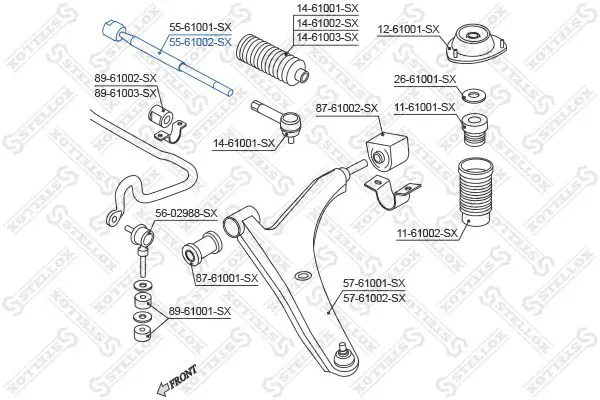 Handler.Part Tie rod axle joint Stellox 5561002SX 2