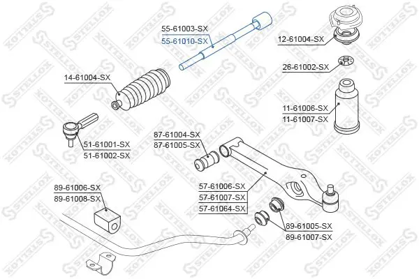 Handler.Part Tie rod axle joint Stellox 5561010SX 1