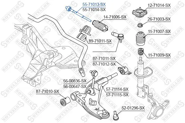 Handler.Part Tie rod axle joint Stellox 5571013SX 2