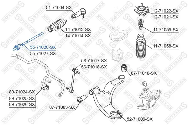 Handler.Part Tie rod axle joint Stellox 5571026SX 2