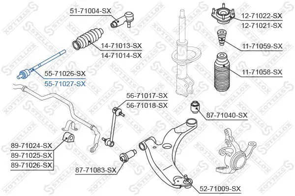 Handler.Part Tie rod axle joint Stellox 5571027SX 2