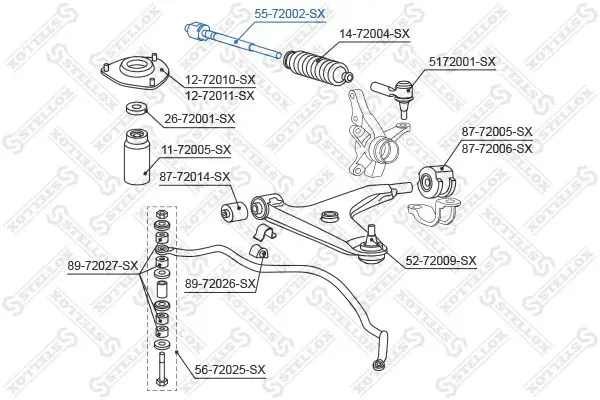 Handler.Part Tie rod axle joint Stellox 5572002SX 2