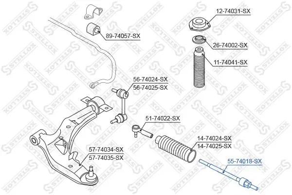 Handler.Part Tie rod axle joint Stellox 5574018SX 2