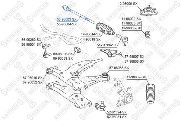 Handler.Part Tie rod axle joint Stellox 5598003SX 2