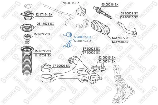 Handler.Part Rod/strut, stabiliser Stellox 5600011SX 2