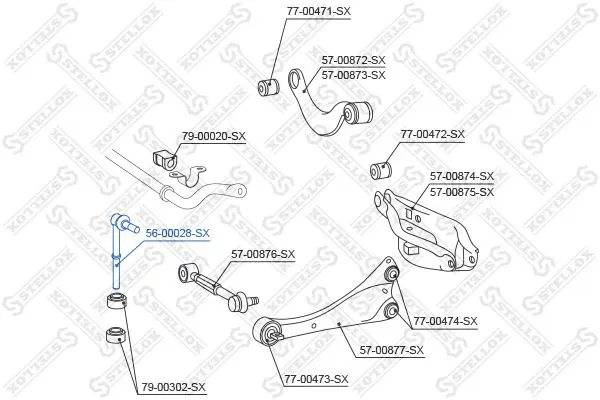 Handler.Part Rod/strut, stabiliser Stellox 5600028SX 2