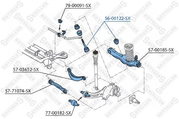 Handler.Part Rod/strut, stabiliser Stellox 5600122SX 2