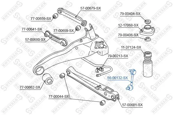 Handler.Part Rod/strut, stabiliser Stellox 5600132SX 1