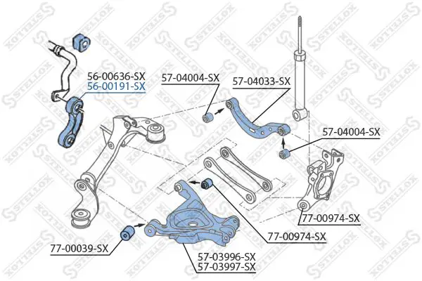 Handler.Part Rod/strut, stabiliser Stellox 5600191SX 2