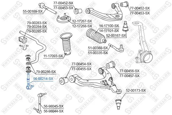 Handler.Part Rod/strut, stabiliser Stellox 5600214SX 1