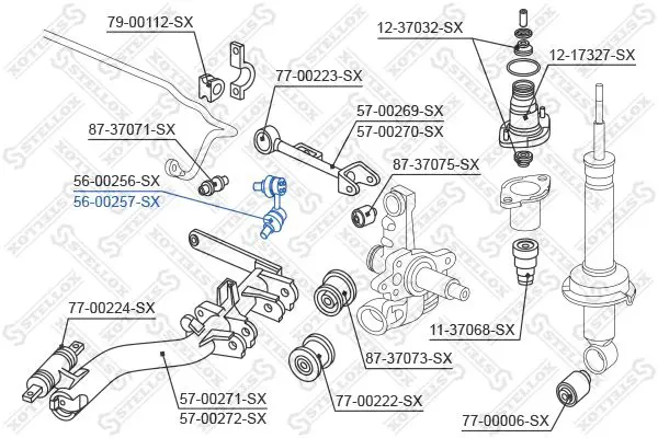 Handler.Part Rod/strut, stabiliser Stellox 5600257SX 2