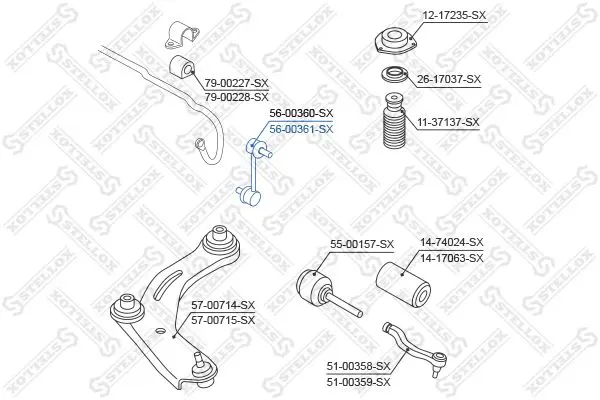 Handler.Part Rod/strut, stabiliser Stellox 5600361SX 2