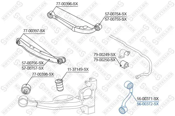 Handler.Part Rod/strut, stabiliser Stellox 5600372SX 2