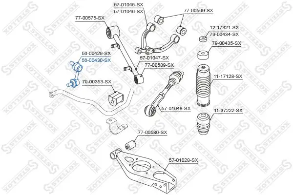 Handler.Part Rod/strut, stabiliser Stellox 5600430SX 2