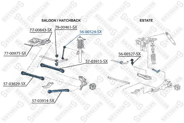 Handler.Part Rod/strut, stabiliser Stellox 5600524SX 1