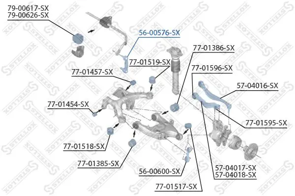 Handler.Part Rod/strut, stabiliser Stellox 5600576SX 2