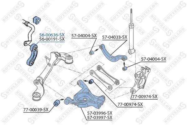 Handler.Part Rod/strut, stabiliser Stellox 5600636SX 2