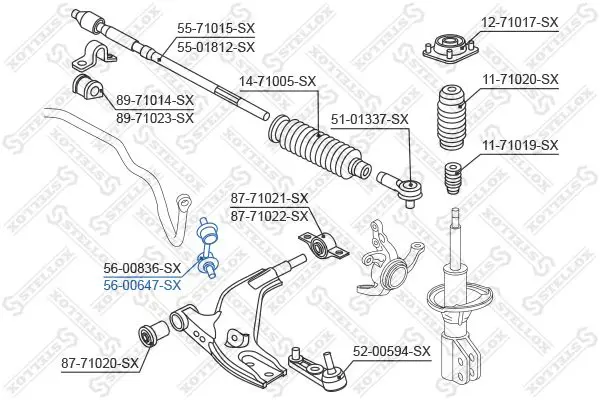 Handler.Part Rod/strut, stabiliser Stellox 5600647SX 2