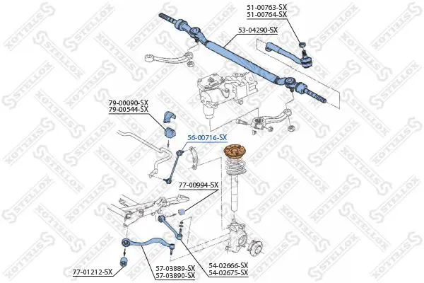 Handler.Part Rod/strut, stabiliser Stellox 5600716SX 2