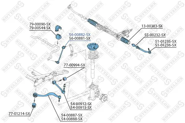 Handler.Part Rod/strut, stabiliser Stellox 5600882SX 2