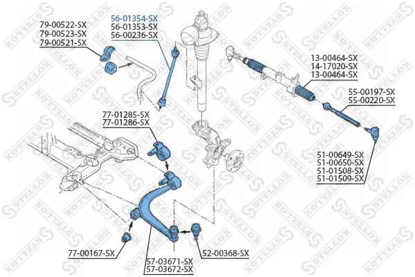 Handler.Part Rod/strut, stabiliser Stellox 5601354SX 2