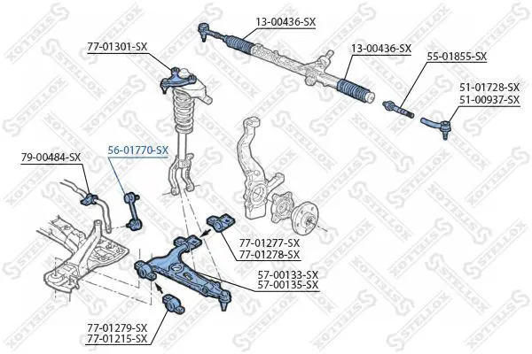 Handler.Part Rod/strut, stabiliser Stellox 5601770SX 2