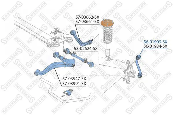 Handler.Part Rod/strut, stabiliser Stellox 5601909SX 2