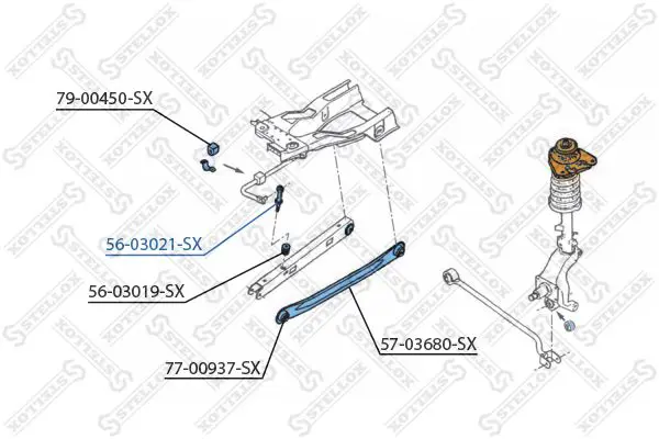 Handler.Part Rod/strut, stabiliser Stellox 5603021SX 1