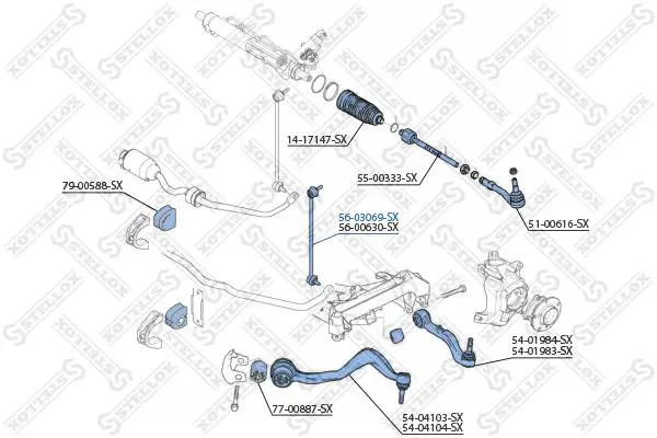 Handler.Part Rod/strut, stabiliser Stellox 5603069SX 2