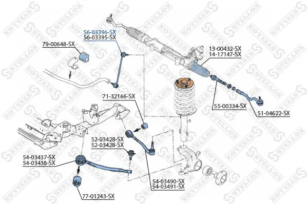 Handler.Part Rod/strut, stabiliser Stellox 5603396SX 2