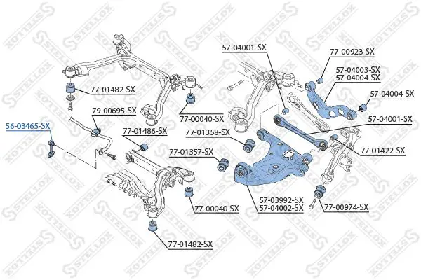 Handler.Part Rod/strut, stabiliser Stellox 5603465SX 2