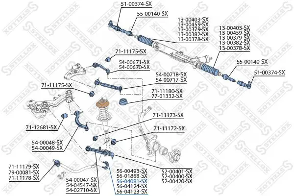 Handler.Part Stabiliser mounting Stellox 5604081SX 1