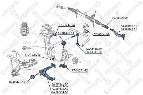 Handler.Part Rod/strut, stabiliser Stellox 5604111SX 2