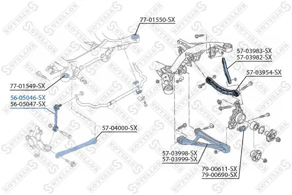 Handler.Part Rod/strut, stabiliser Stellox 5605046SX 2