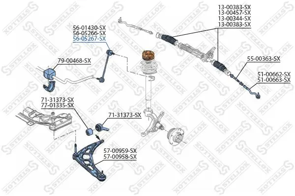 Handler.Part Rod/strut, stabiliser Stellox 5605267SX 2