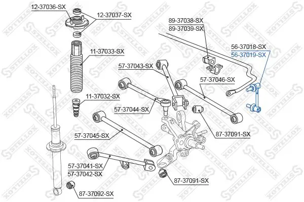 Handler.Part Rod/strut, stabiliser Stellox 5637019SX 2