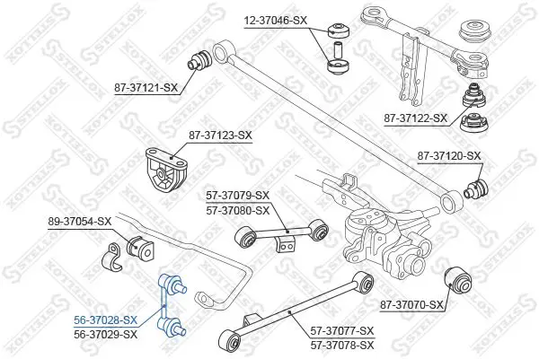 Handler.Part Rod/strut, stabiliser Stellox 5637028SX 2