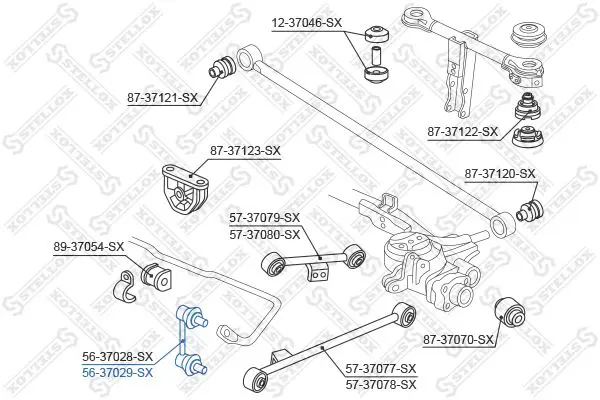 Handler.Part Rod/strut, stabiliser Stellox 5637029SX 2