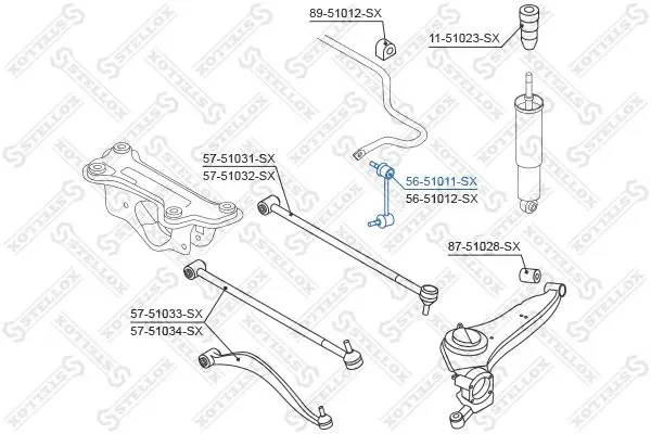 Handler.Part Rod/strut, stabiliser Stellox 5651011SX 1