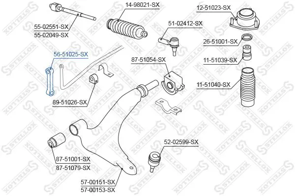 Handler.Part Rod/strut, stabiliser Stellox 5651025SX 2