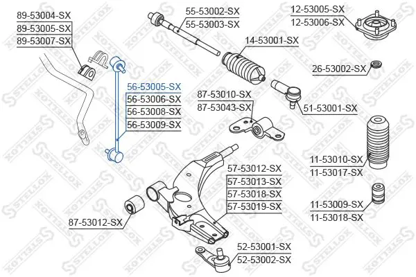 Handler.Part Rod/strut, stabiliser Stellox 5653005SX 1