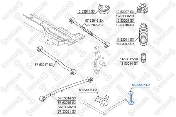 Handler.Part Rod/strut, stabiliser Stellox 5653007SX 1